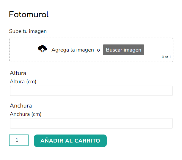 Captura de producto personalizable